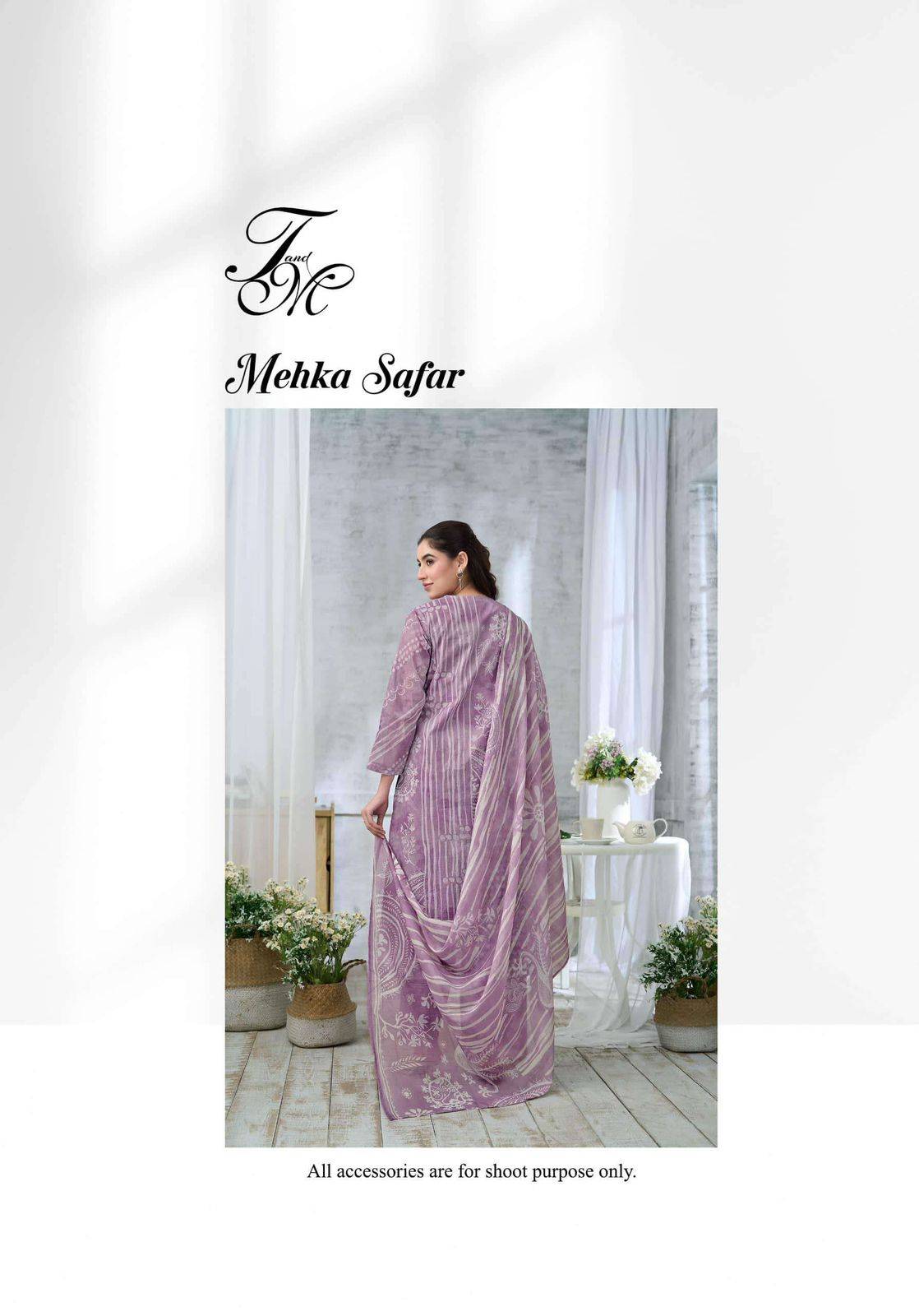 MEHKA SAFAR By T&M 528 TO 533 series Beautiful Festive Suits Stylish Colorful Fancy Casual Wear Organdy Digital Print Dresses At Wholesale Price